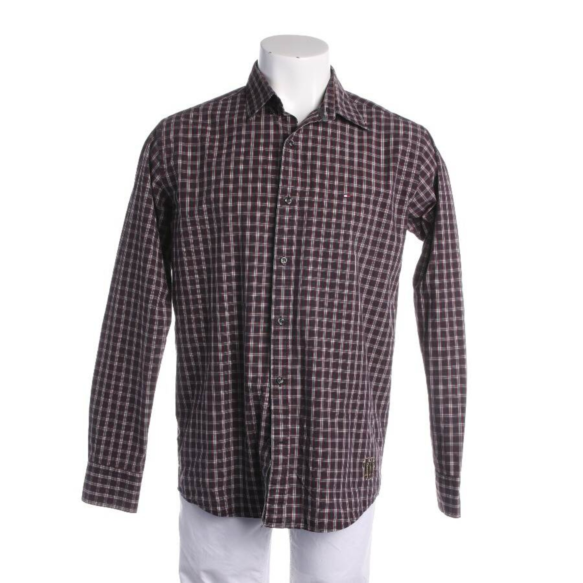 TOMMY HILFIGER Button Up Shirt in M in Mixed colors: front