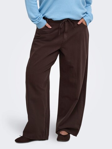 ONLY Carmakoma Barrel Pants in Brown: front
