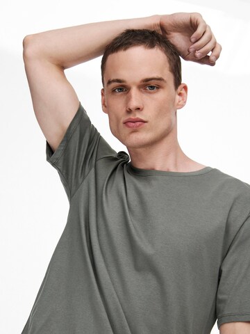 Only & Sons Klasický střih Tričko 'ONSMatt' – šedá