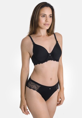 sassa T-Shirt BH 'Sensual Beauty' in Schwarz: Vorderseite