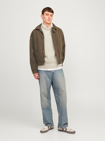 JACK & JONES Kurtka przejściowa 'JORBronx Harrington' w kolorze zielony