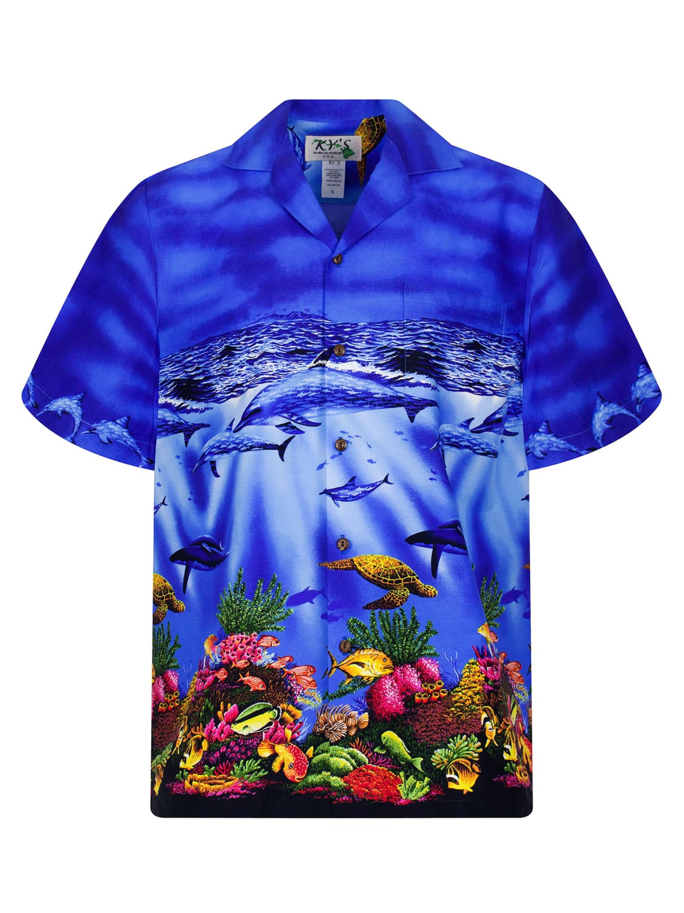 KY's Regular fit Button Up Shirt 'Delfine' in Blue: front