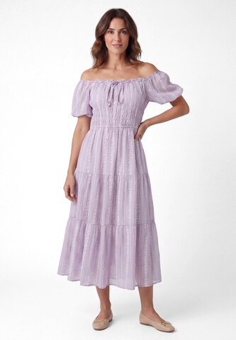 Usha - Vestido em roxo: frente