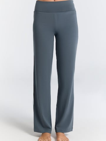 Leela COTTON Wide leg Pants 'Damen Bio-Baumwoll Komforthose' in Blue: front