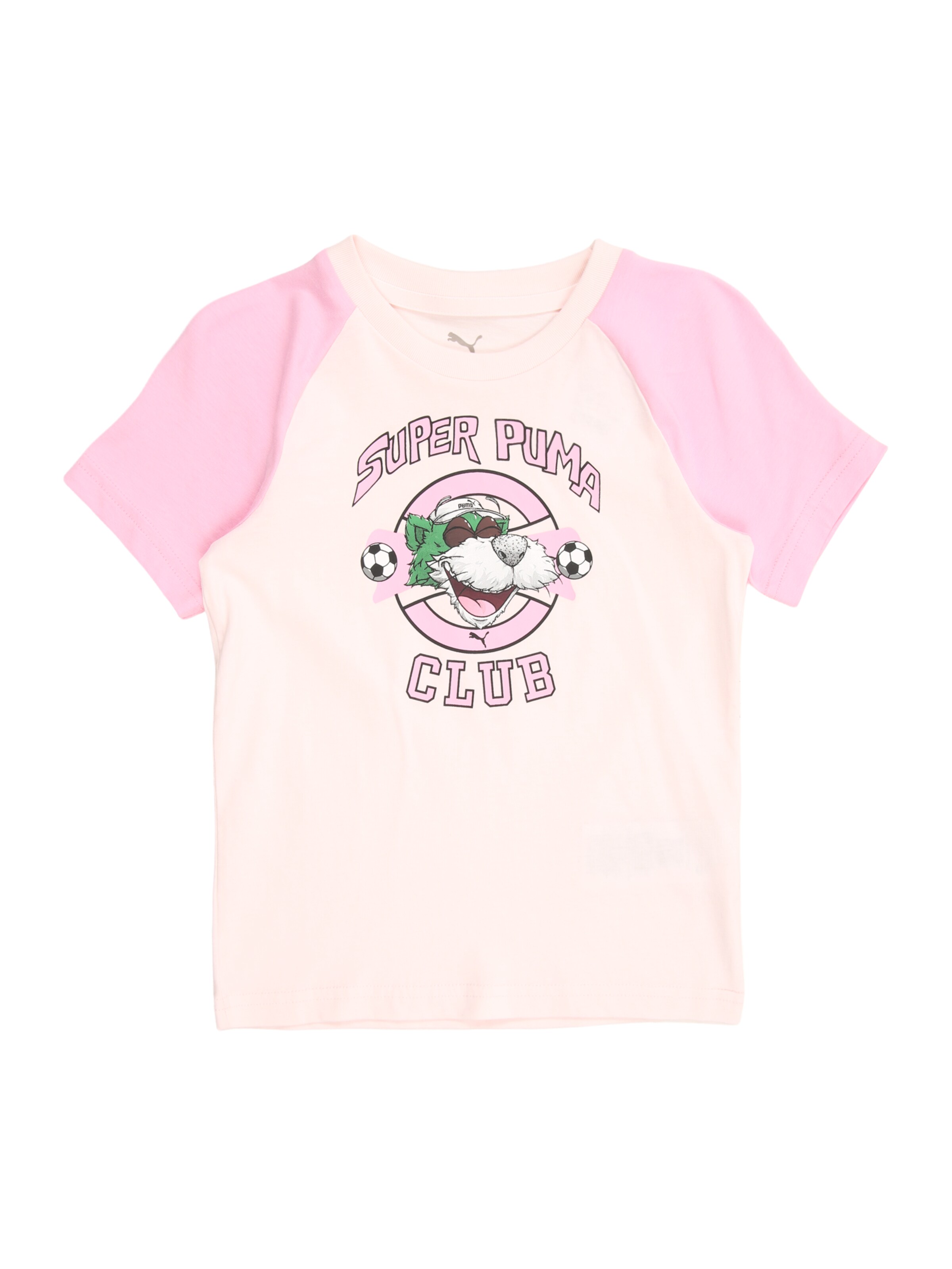 PUMA Koszulka 'SUPER' w kolorze różany / jasnoróżowy / czarny / białym, Podgląd produktu