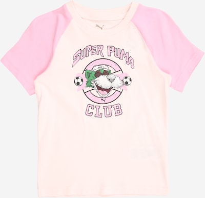PUMA Majica 'SUPER' u rosé / svijetloroza / crna / bijela, Pregled proizvoda