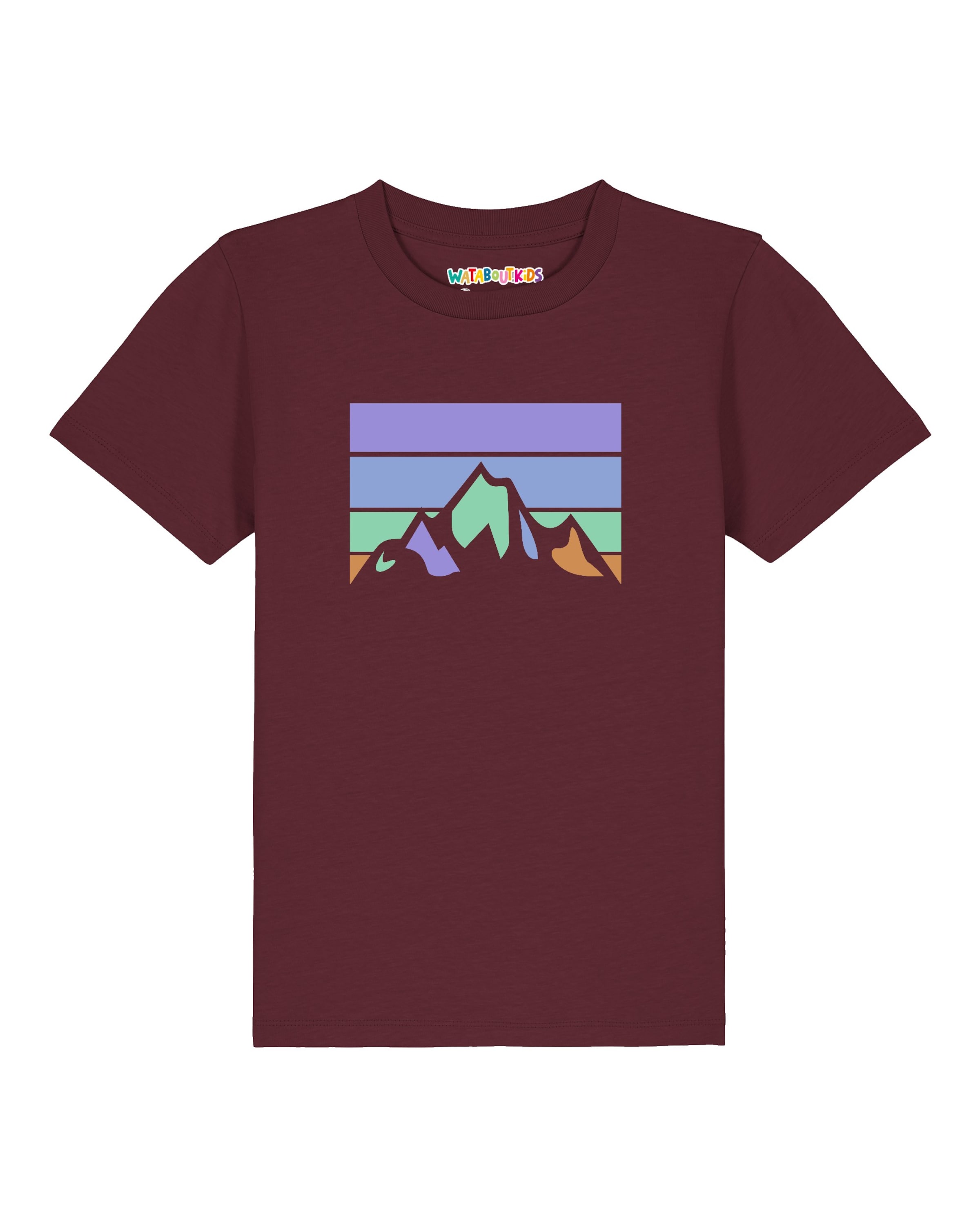 watabout.kids Shirt 'Landscape' in Rood: voorkant