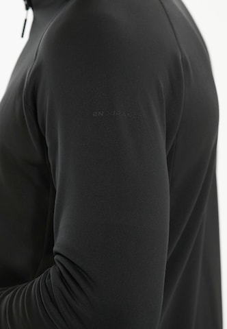 ENDURANCE Athletic Zip-Up Hoodie 'Almatt' in Black