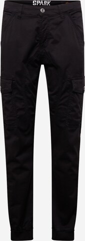 Pantalon cargo 'Spark' ALPHA INDUSTRIES en noir : devant