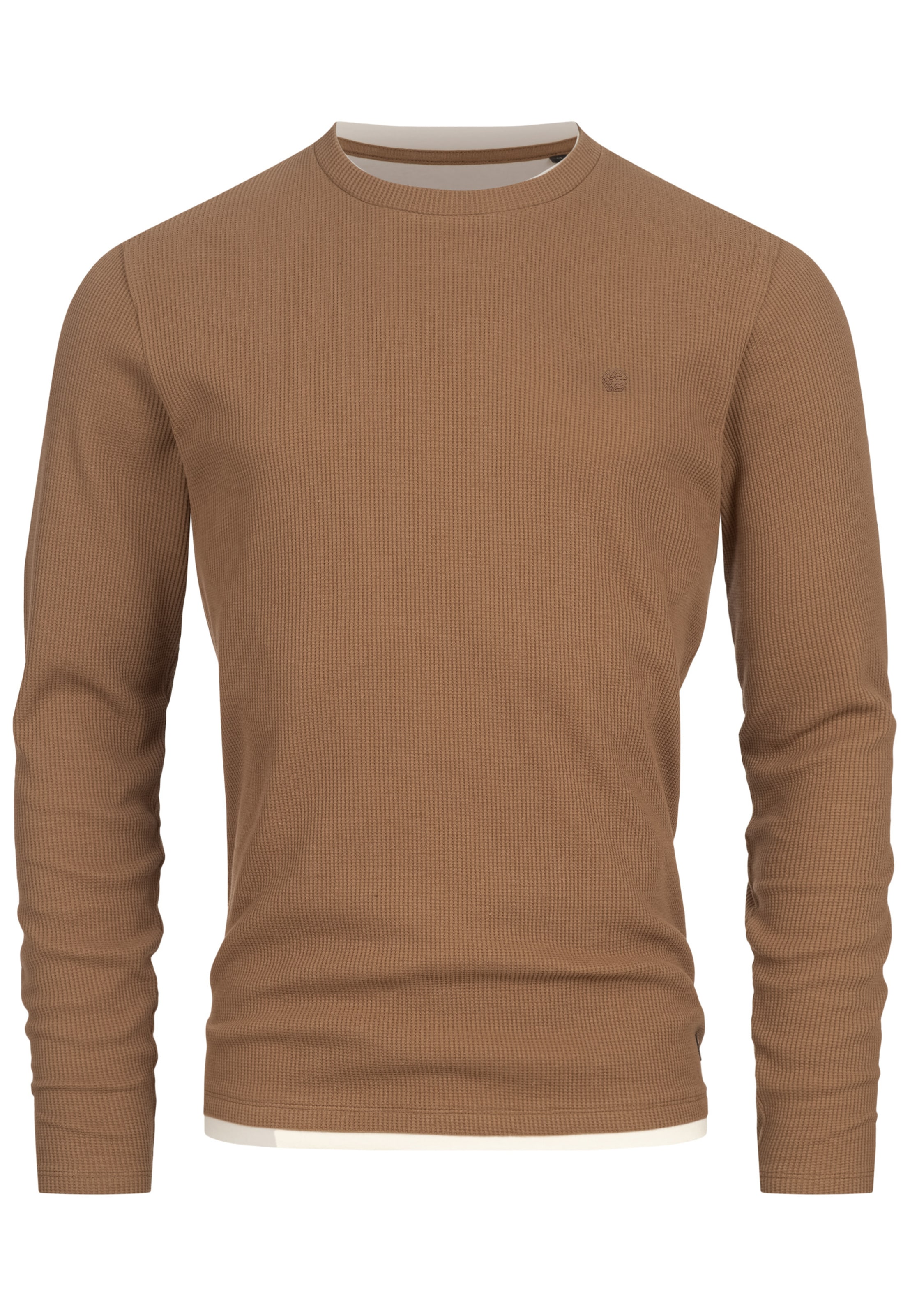 INDICODE JEANS Shirt 'Valwald' in Bruin: voorkant