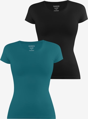 Janice T-Shirt ' Nysa ' in Blau: Vorderseite