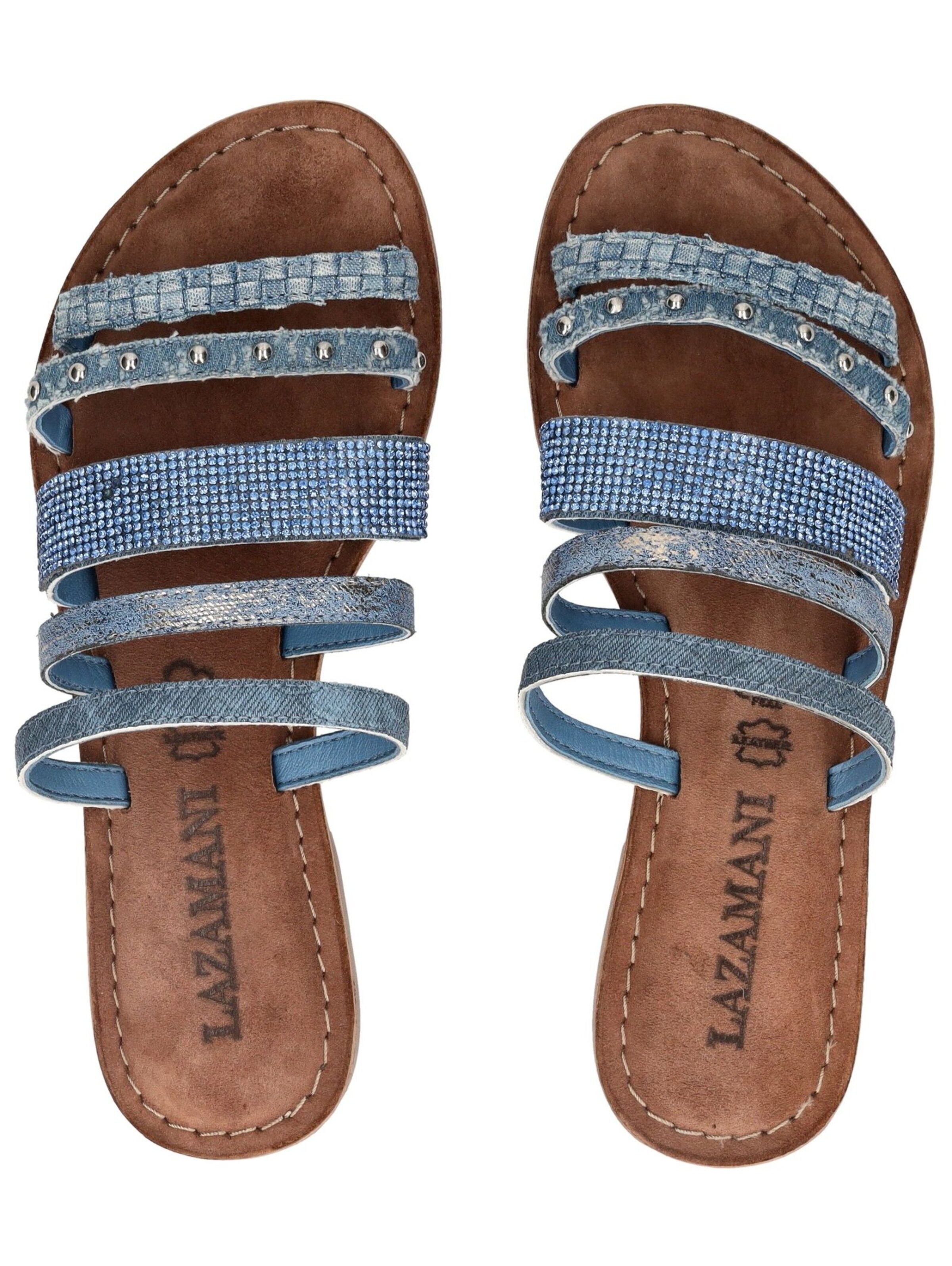 LAZAMANI Mules in Blue