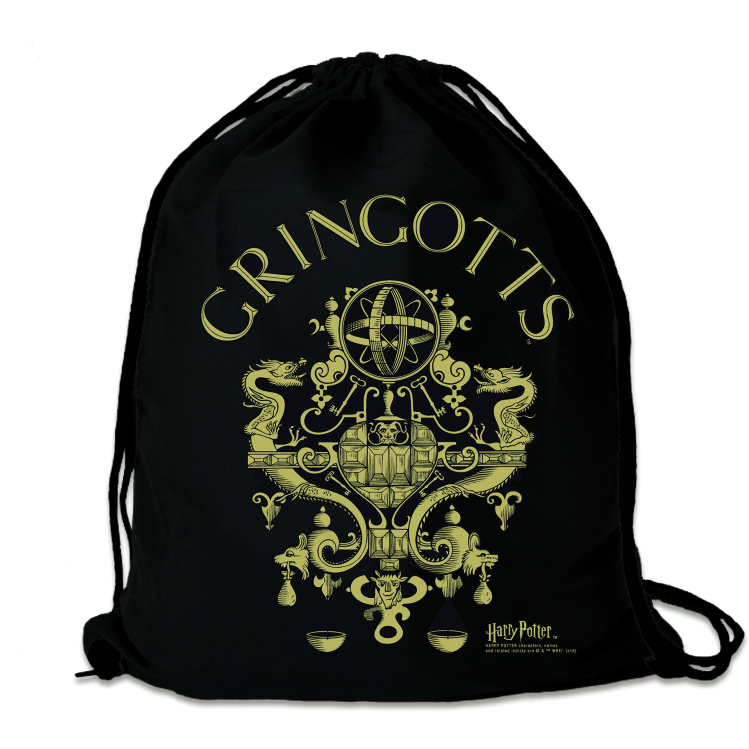 LOGOSHIRT Gym Bag in Black: front