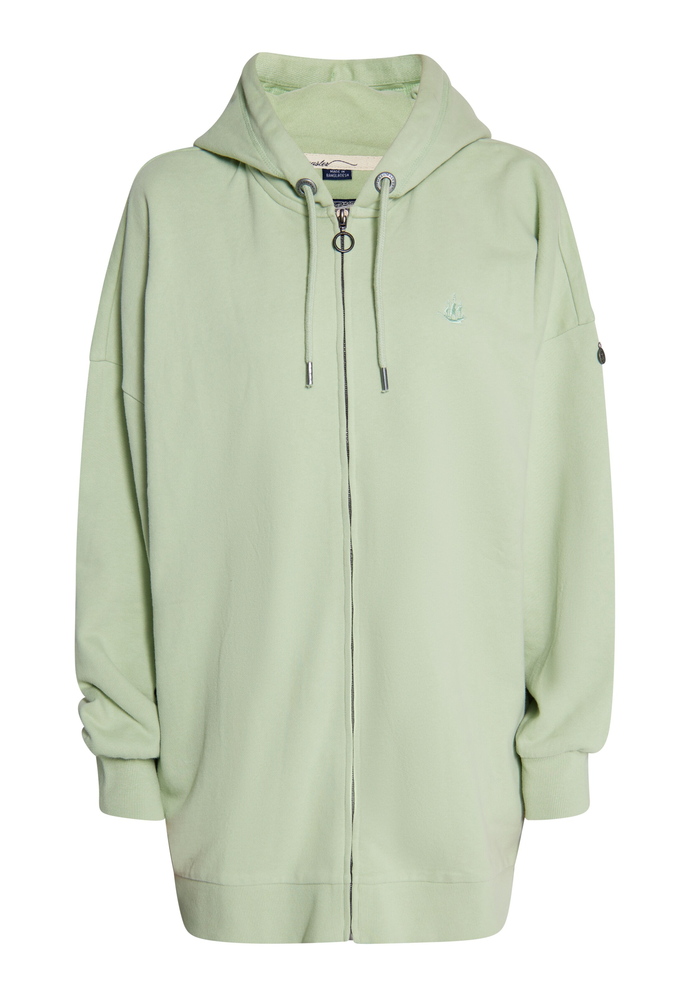 DreiMaster Vintage Jopa na zadrgo | zelena barva: sprednja stran