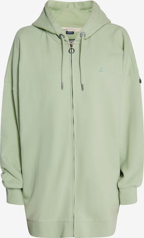 DreiMaster Vintage Zip-Up Hoodie in Green: front