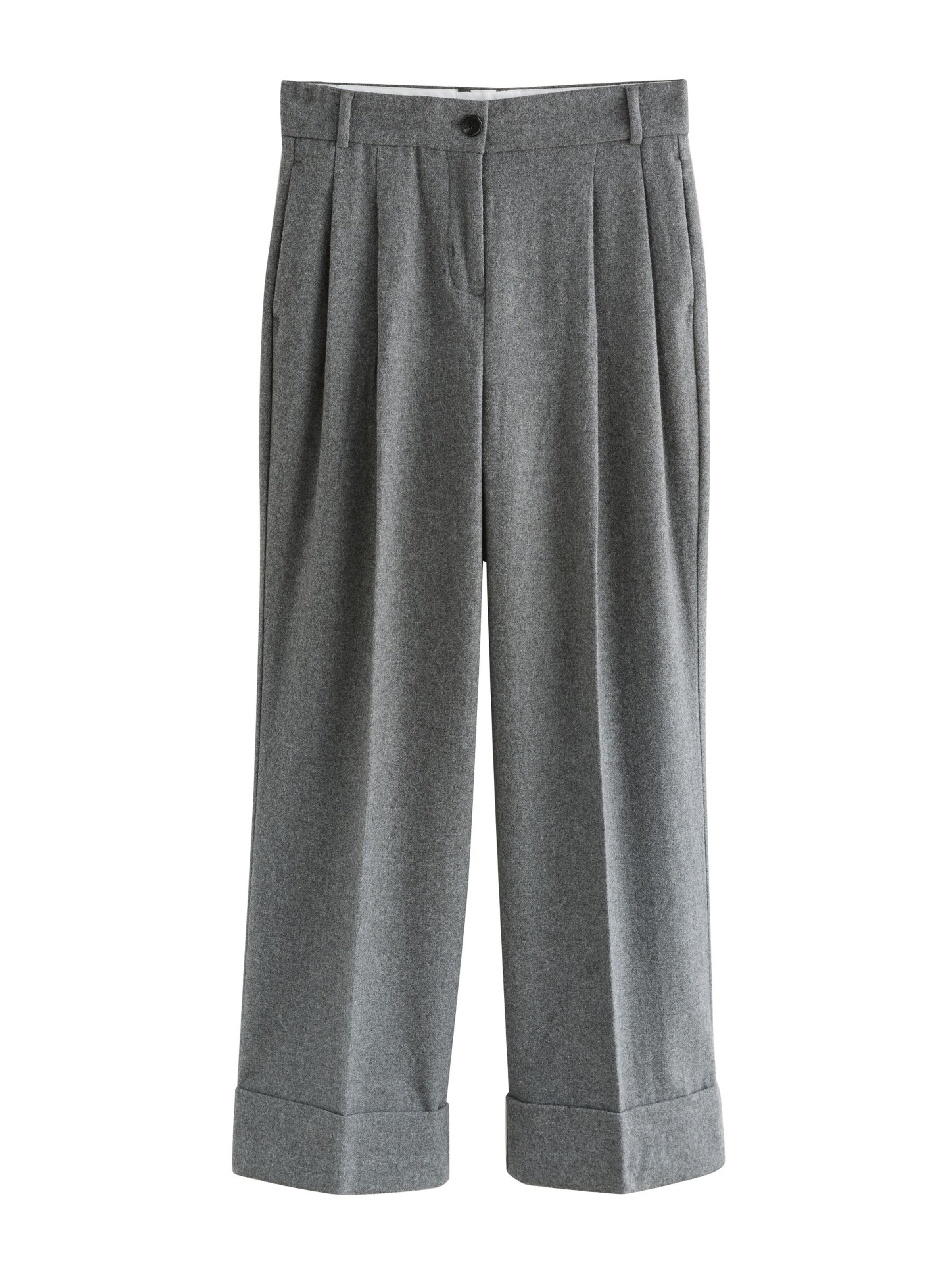Next Wide Leg Hose in Grau: Vorderseite