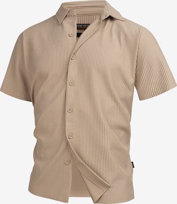 Coupe regular Chemise 'Lamgo' INDICODE JEANS en beige : devant