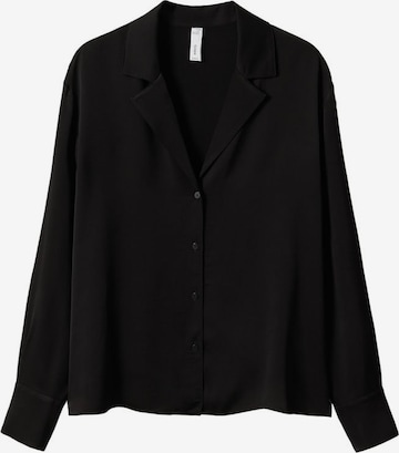 MANGO Blouse 'Lilium' in Black: front