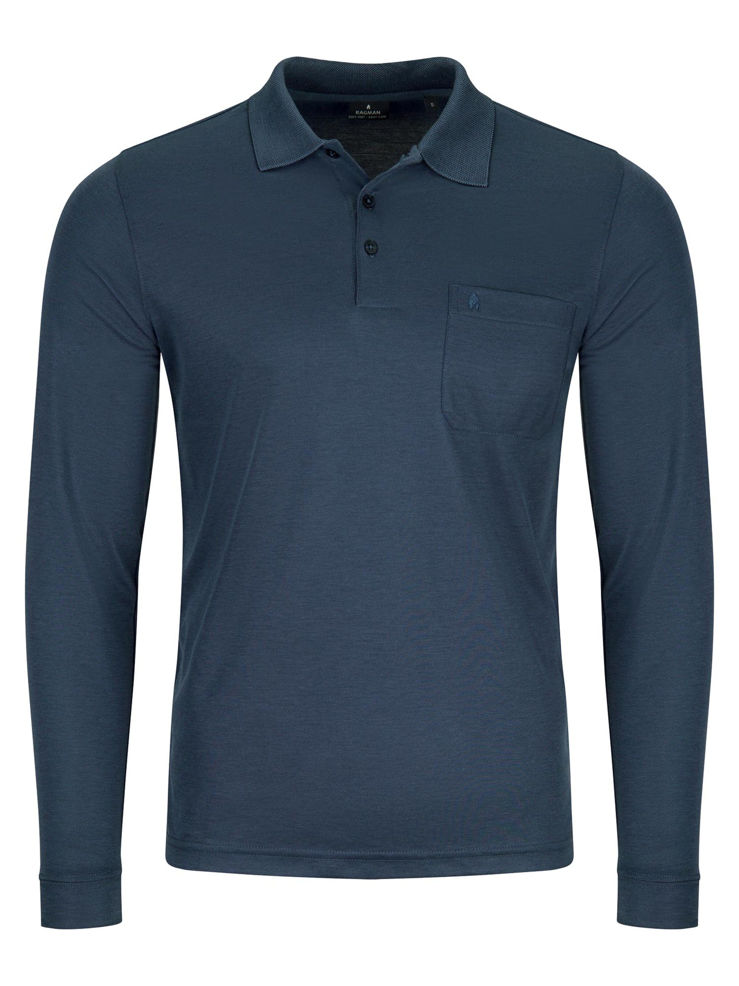 Ragman Shirt 'Basic' in Blue: front