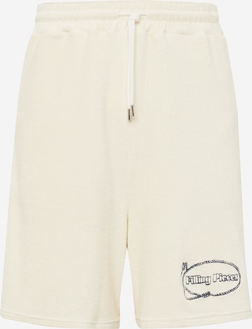 Filling Pieces Regular Trousers in White: front