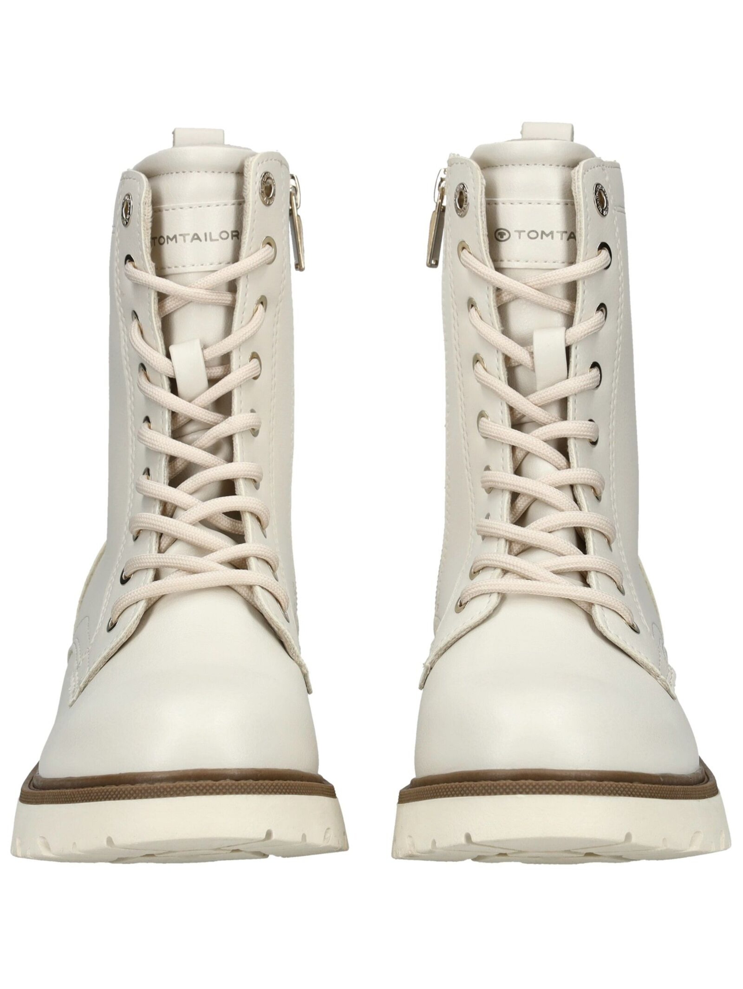 TOM TAILOR Lace-up bootie in White