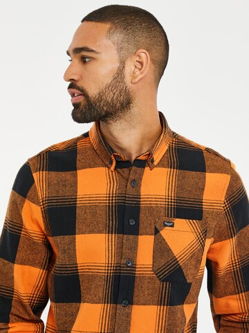 Threadbare Regular Fit Hemd 'Franco' in Orange