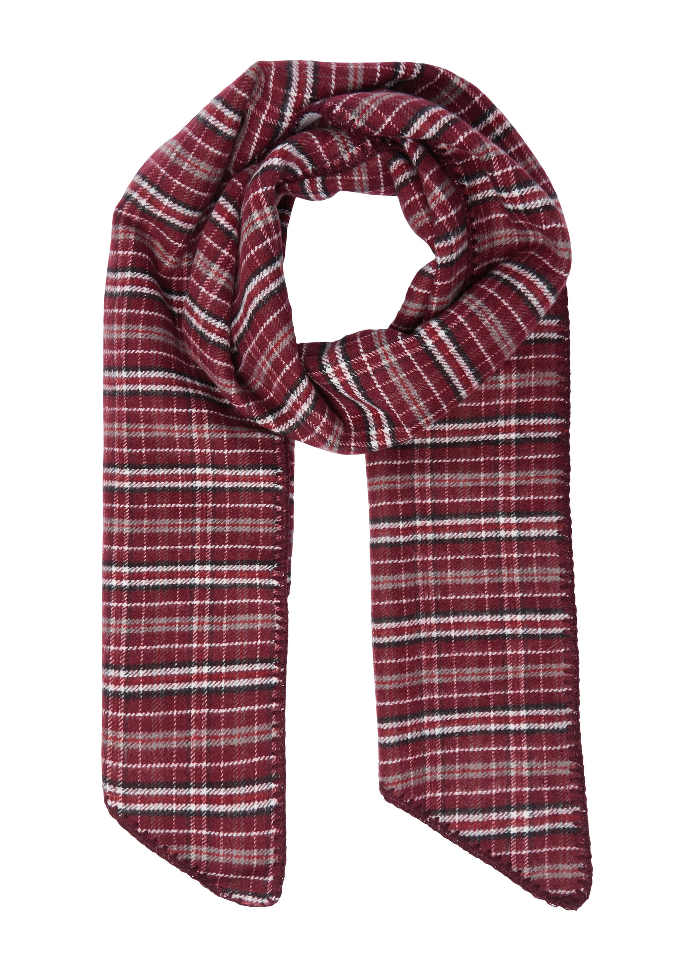 s.Oliver Écharpe en bordeaux / blanc, Vue avec produit