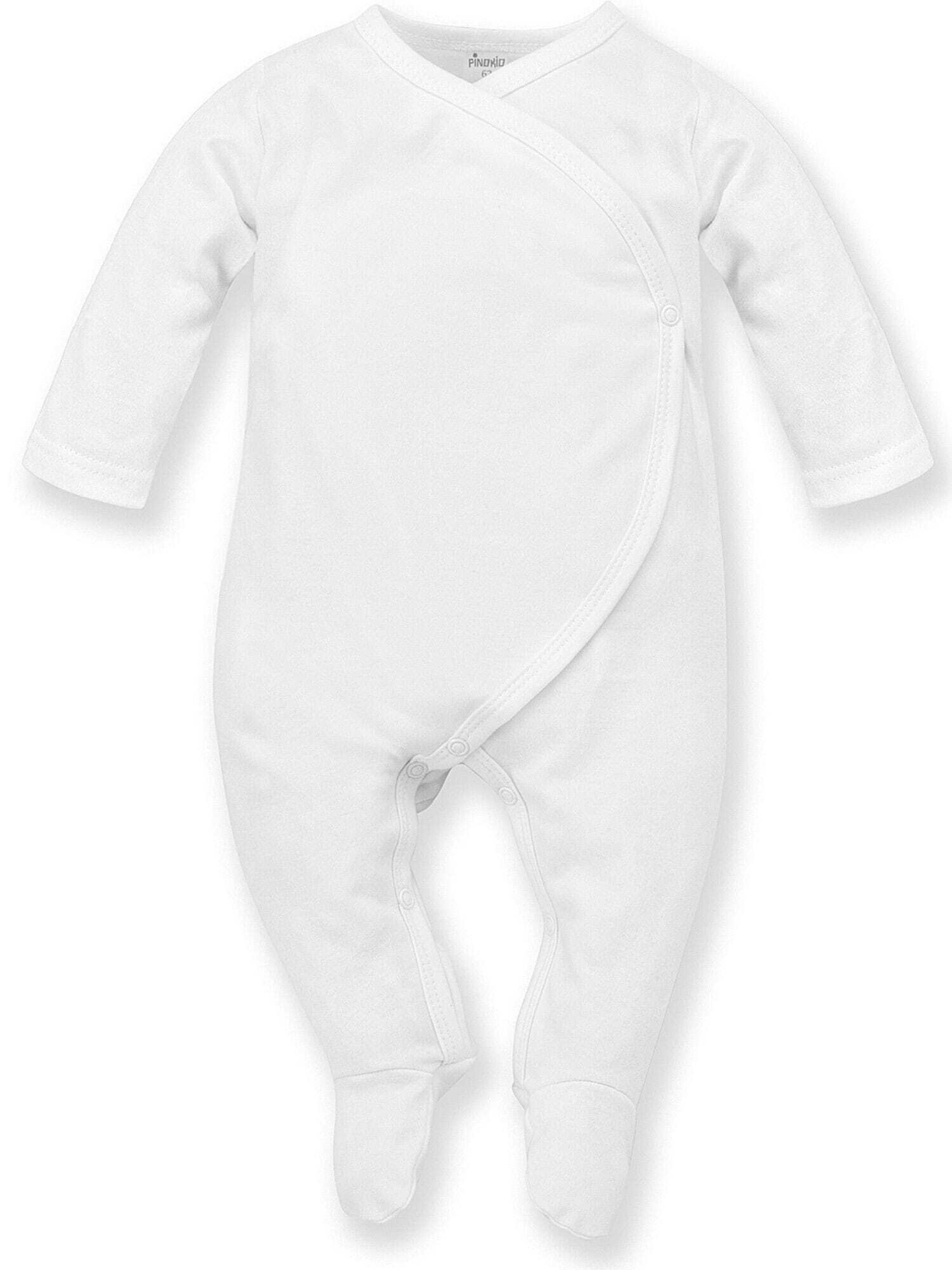 Pinokio Strampler in Weiß: Vorderseite