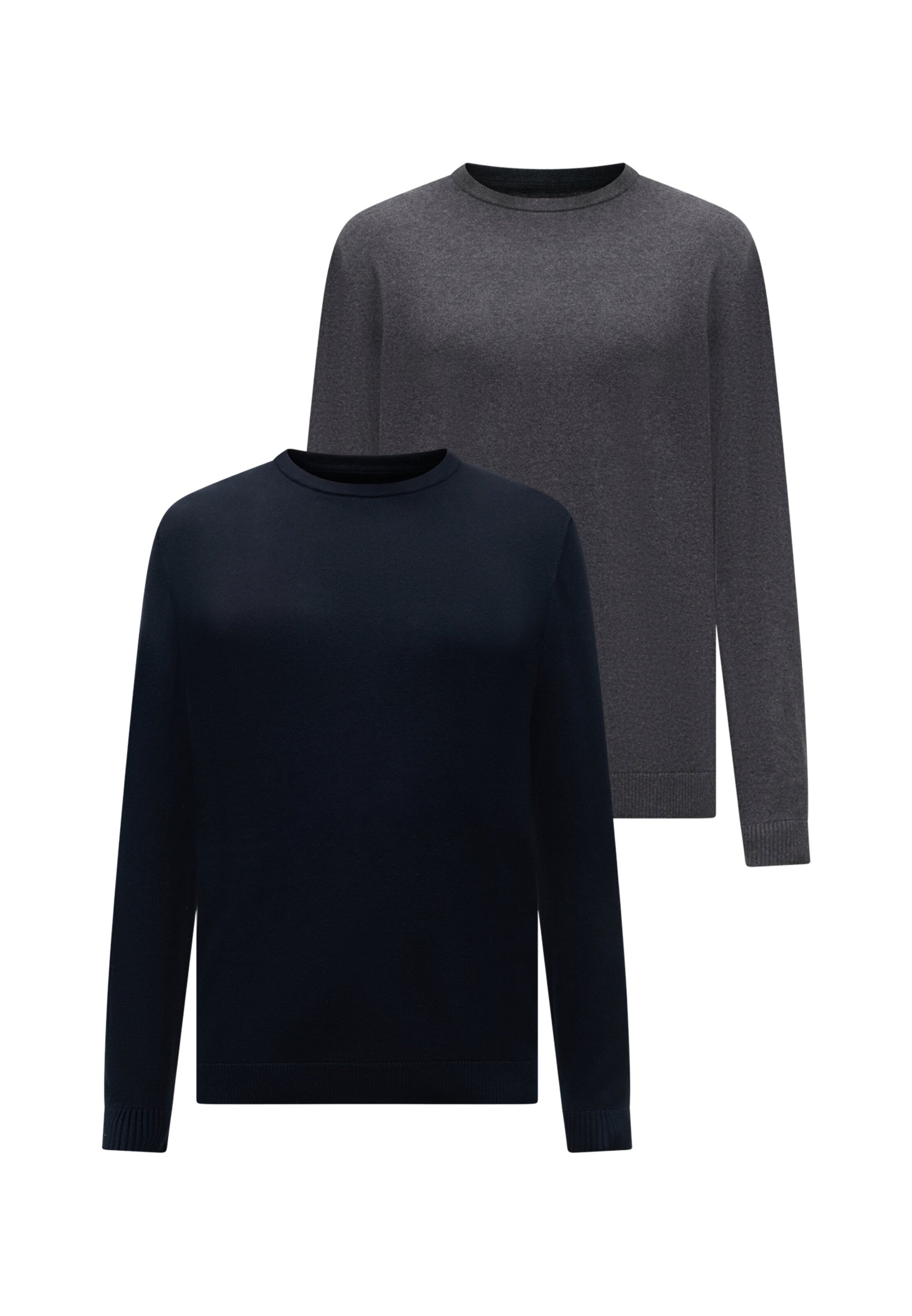JACK & JONES Pullover 'JJEBASIC' i S i marin / mørkegrå, Produktvisning