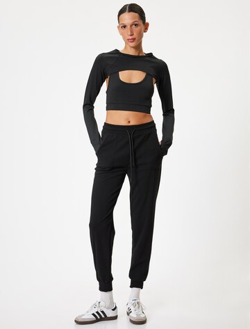 Koton Tapered Trousers in Black
