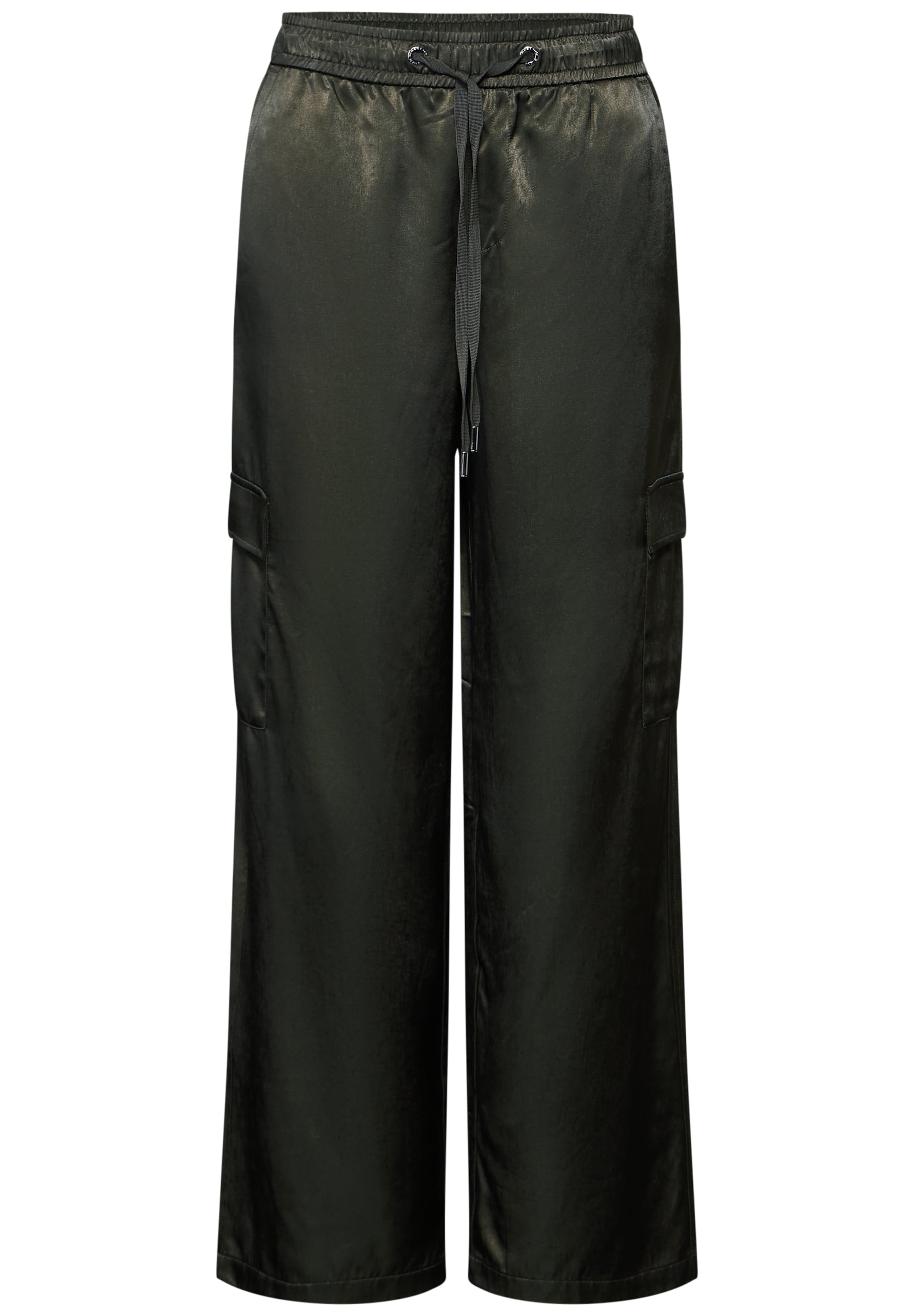 Street One Studio Loose fit Cargo Pants in Green: front