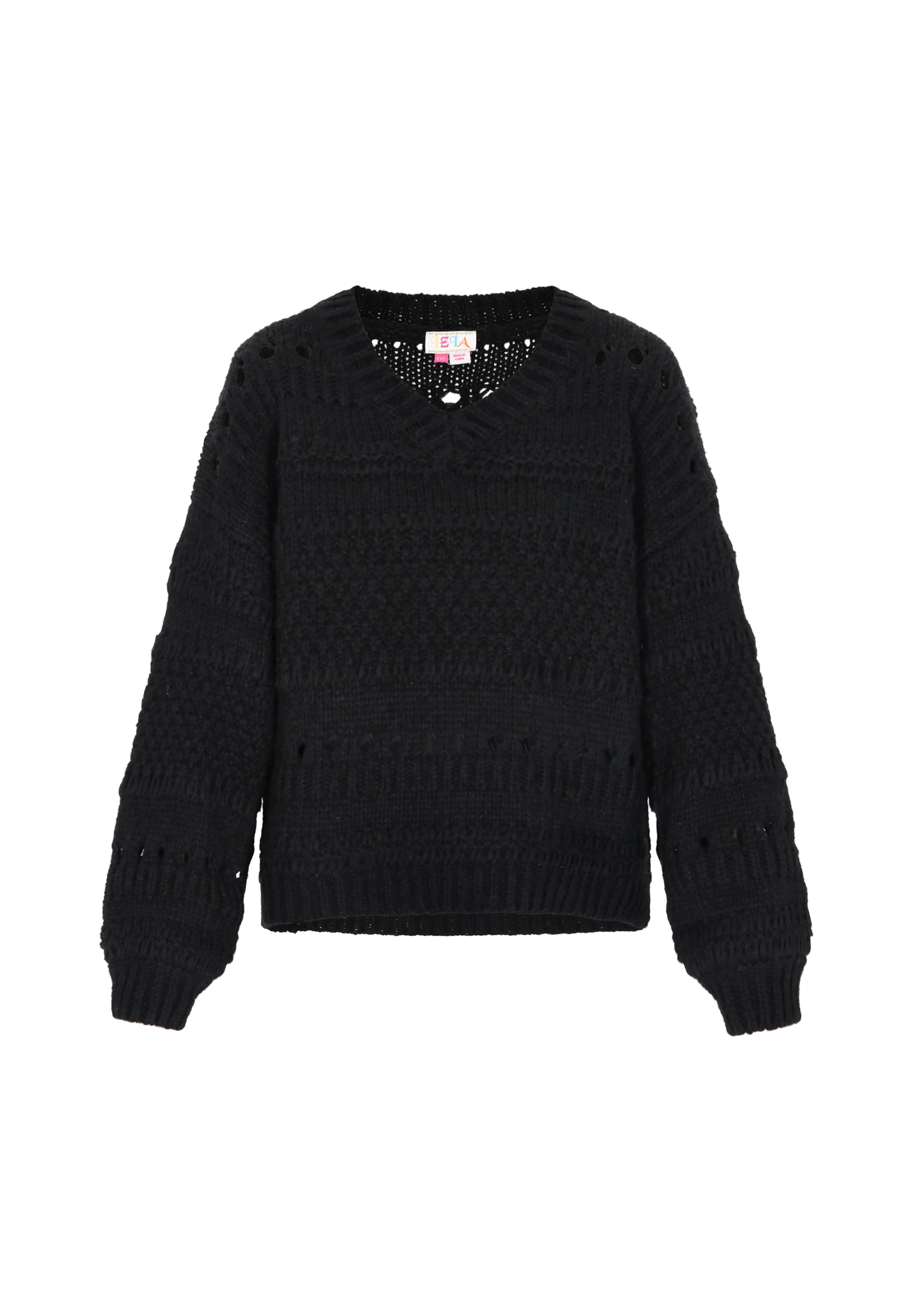 IZIA Pulóver 'Boho' - fekete: elől