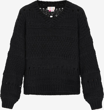 IZIA Oversized neulepaita 'Boho' värissä musta: etupuoli