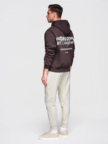 Effilé Pantalon de sport Ombre en beige