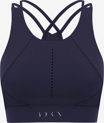 Born Living Yoga Sports sweat jacket 'Saril' in Blue: front