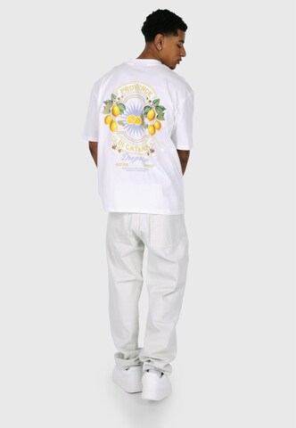 Dropsize T-Shirt 'Citrus' in Weiß