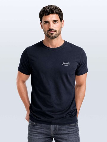 Neverless Shirt 'Ruff Life Borzoi' in Blue