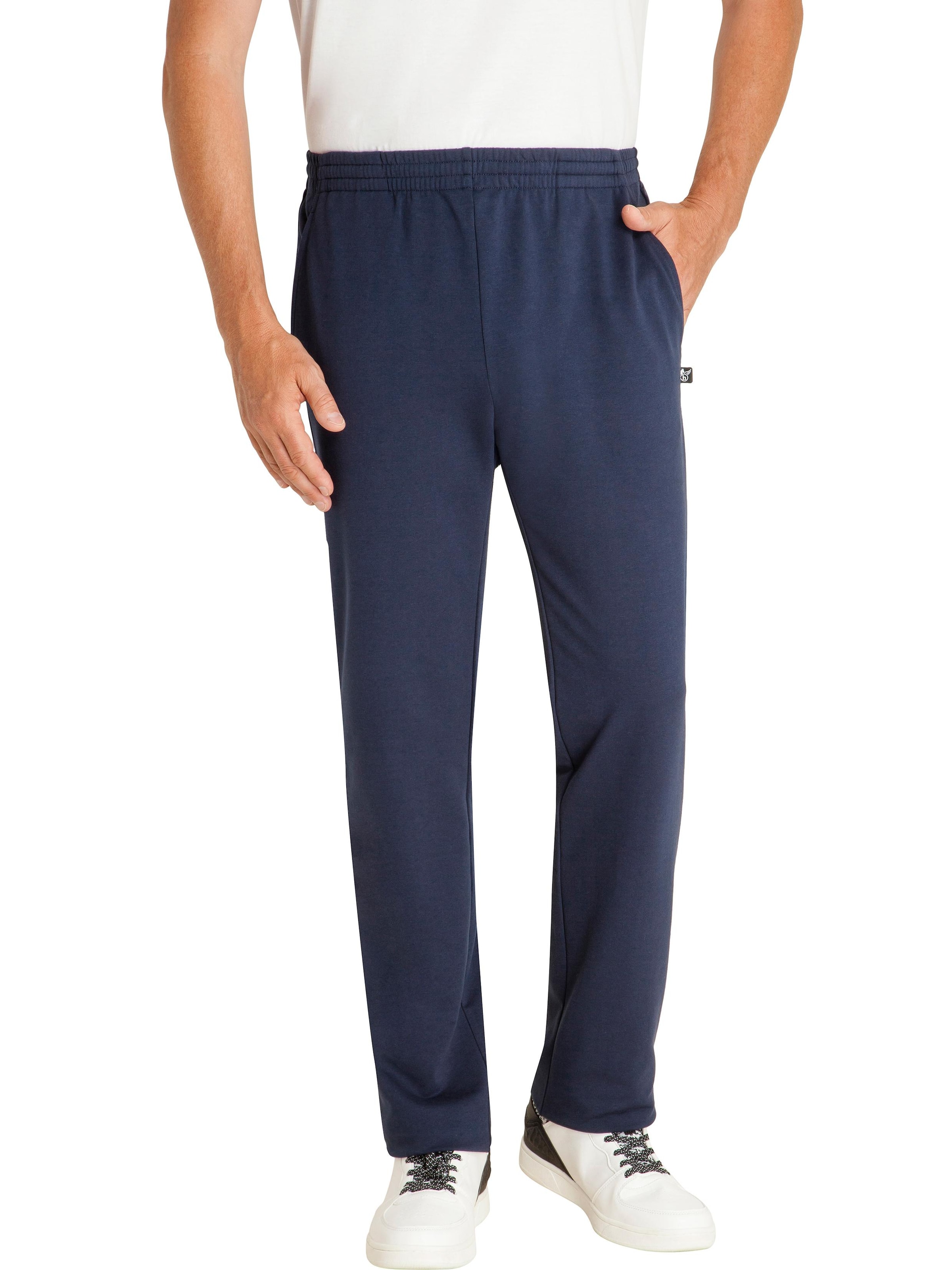 HAJO Regular Pants 'Herren Freizeithose Basic - Premium Komfort' in Blue: front