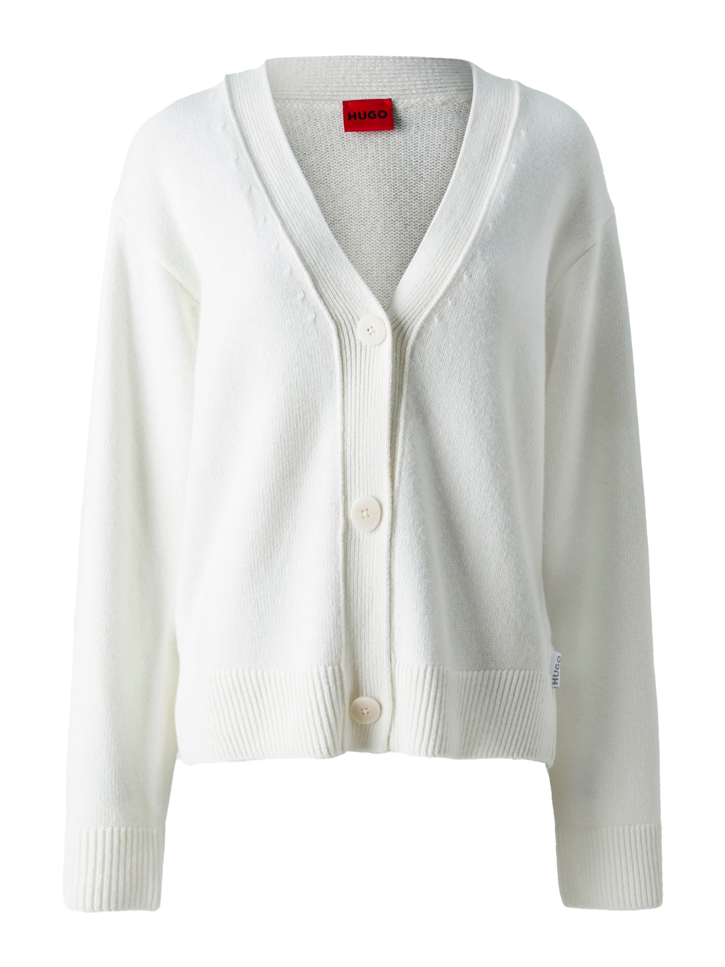 HUGO - Cárdigan 'Selsar' en blanco: frente