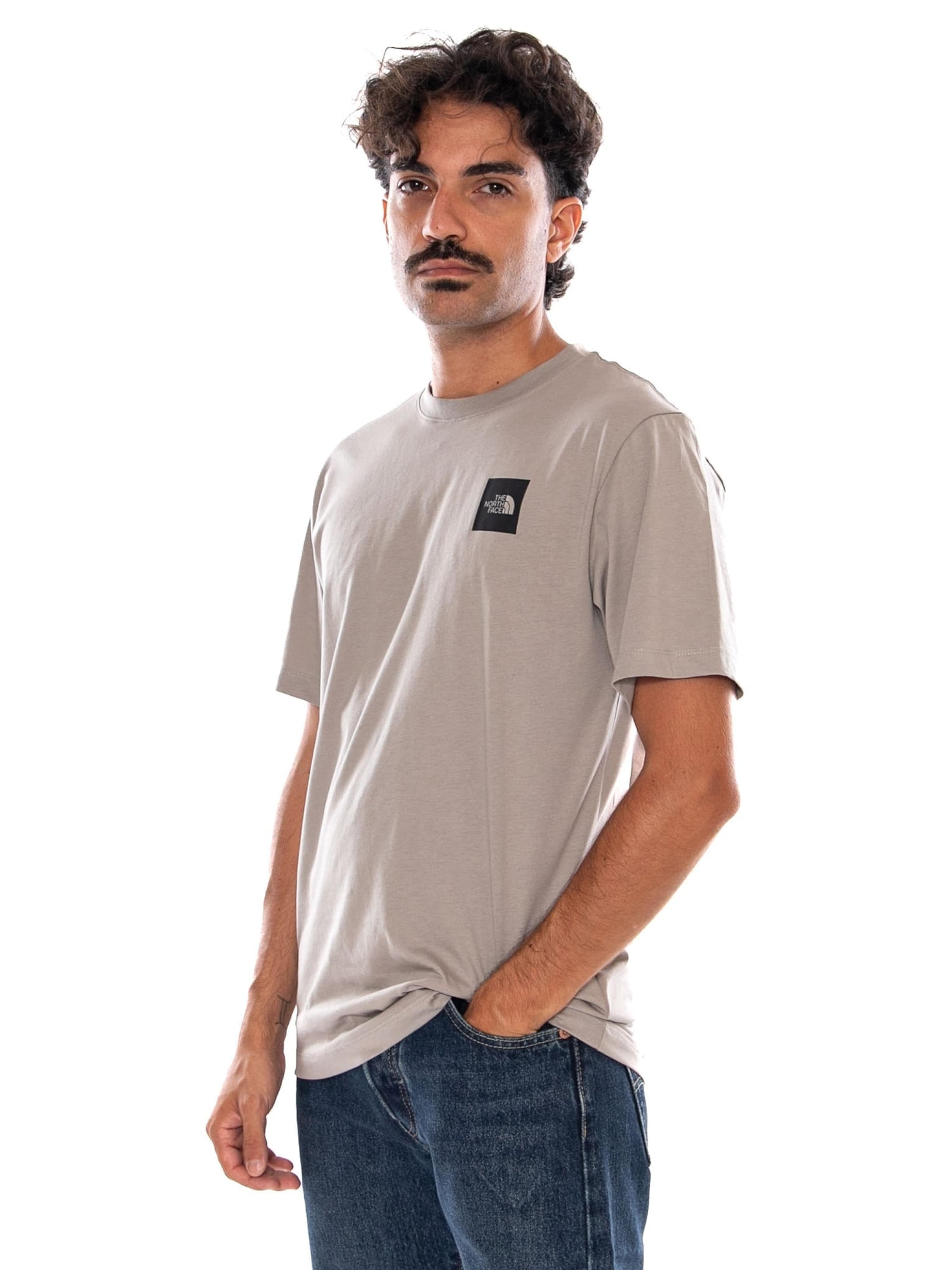 THE NORTH FACE Koszulka 'M EVO BOX HD RG SS T PACIFIC TEAL / SMALL STONE SLAB' w kolorze beżowy