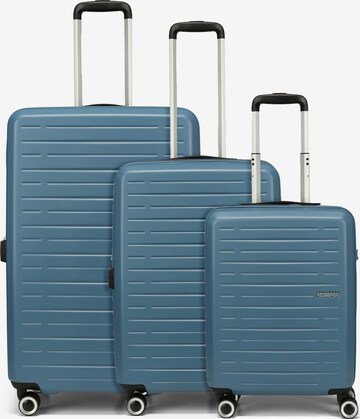 Ensemble de bagages American Tourister en bleu : devant