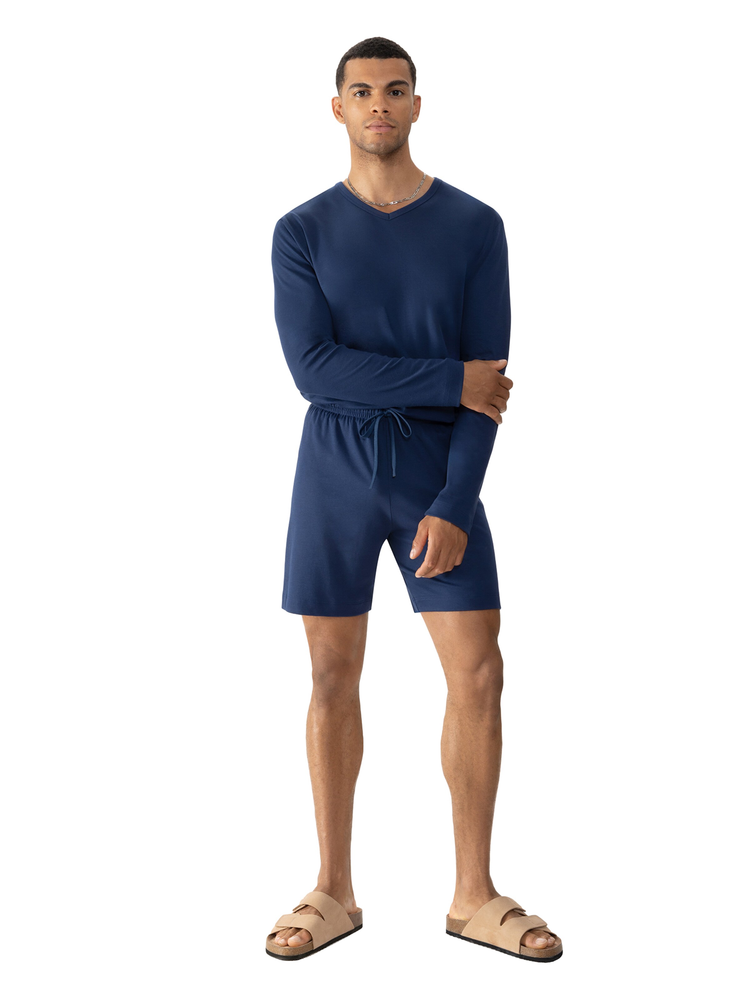 Mey Pajama pants 'Solid Night' in Blue