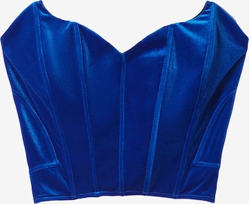 Top di Bershka in blu: frontale