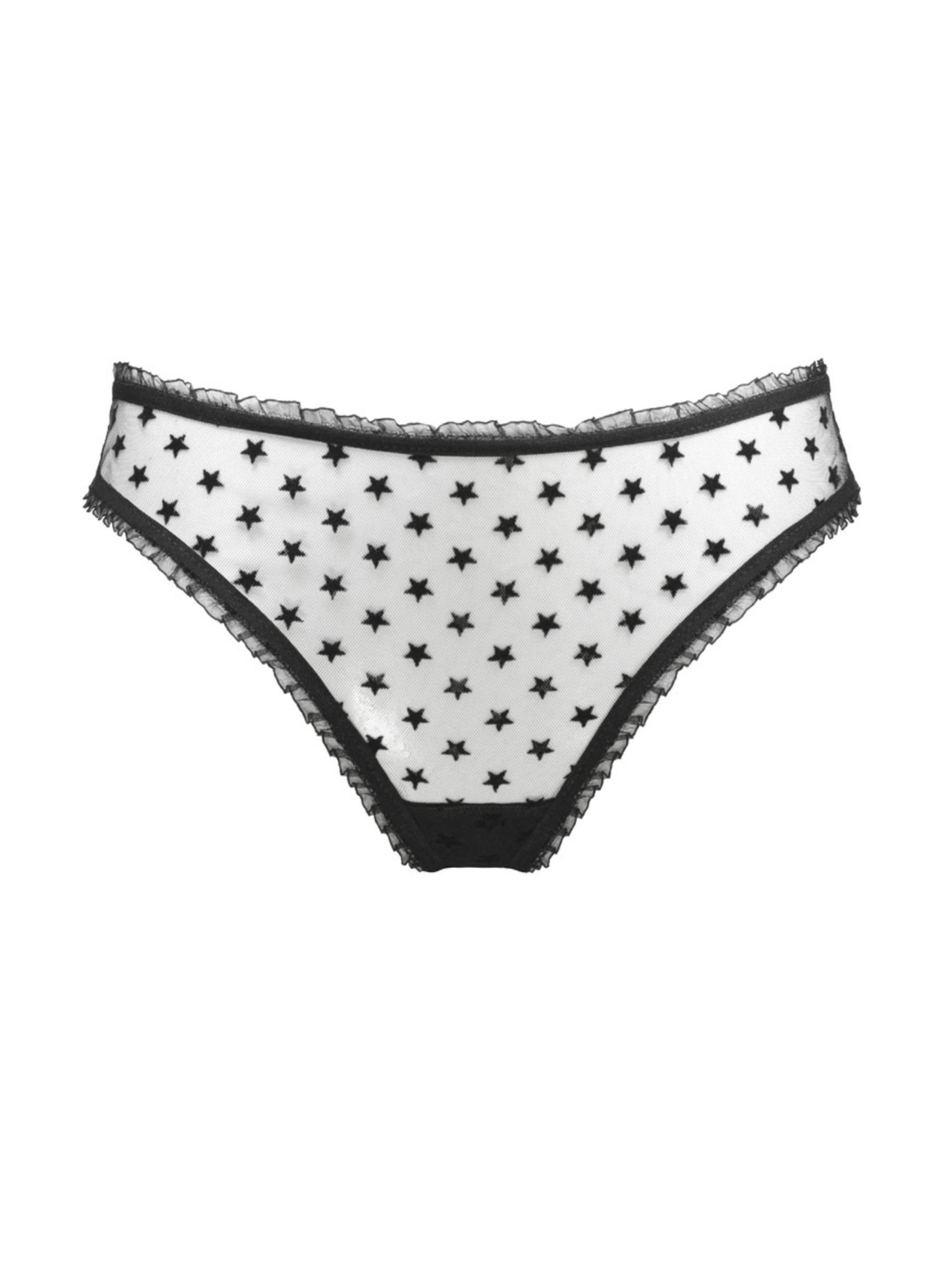 WHITE RVBBIT Slip 'Make A Wish' in Zwart: voorkant
