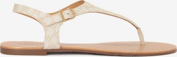 Kazar T-bar sandals in White