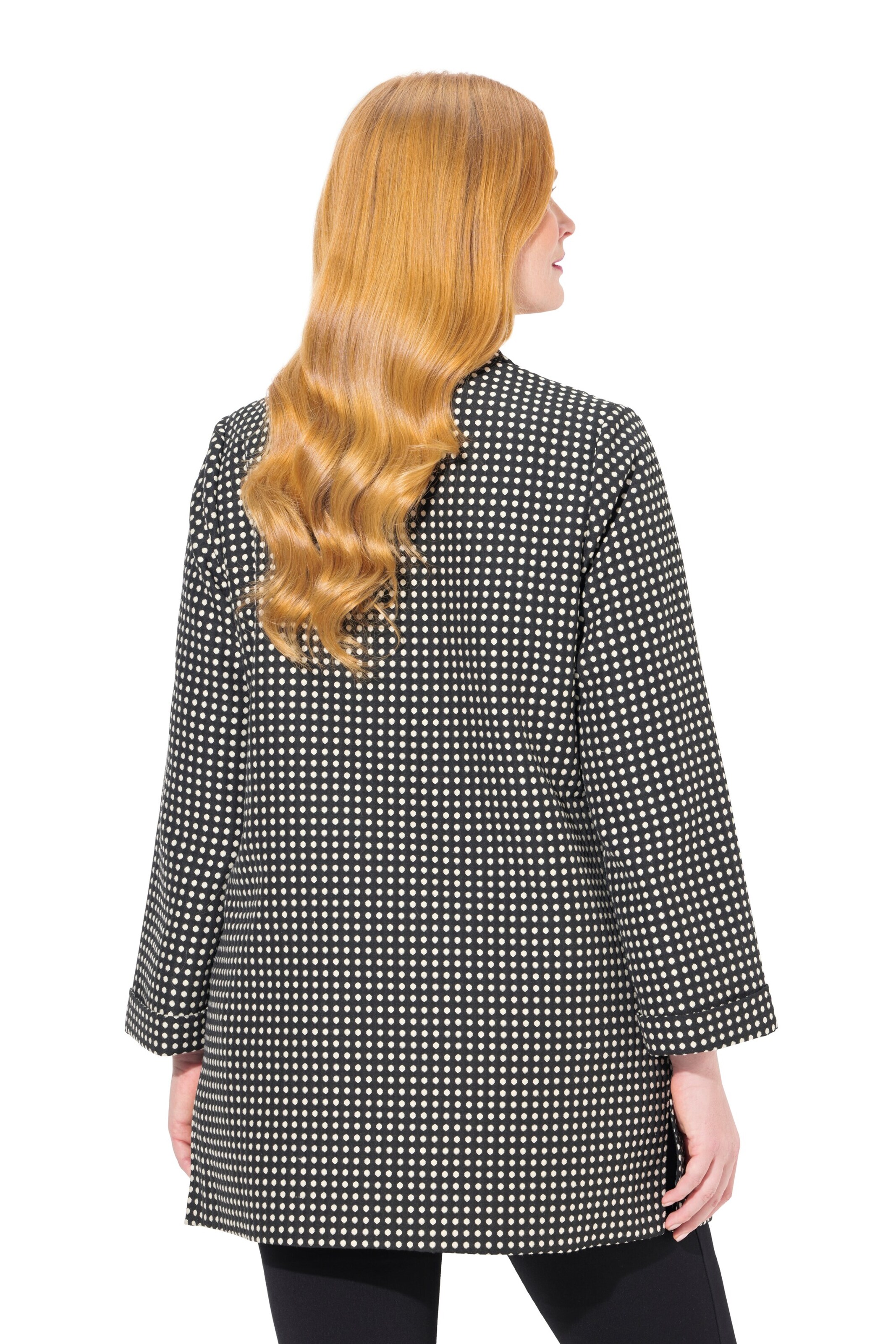 Ulla Popken Between-Seasons Coat in Black