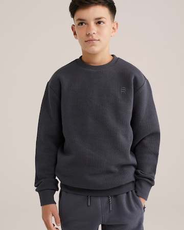 WE FashionSweater majica - siva boja: prednji dio