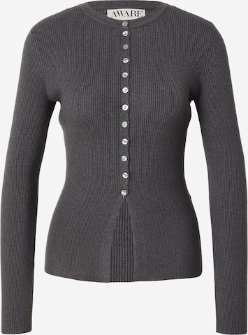 Cardigan 'AWUKINO' VERO MODA en gris : devant