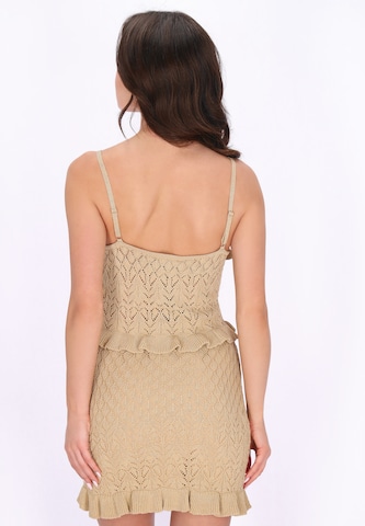 faina - Top de punto 'Festive' en beige