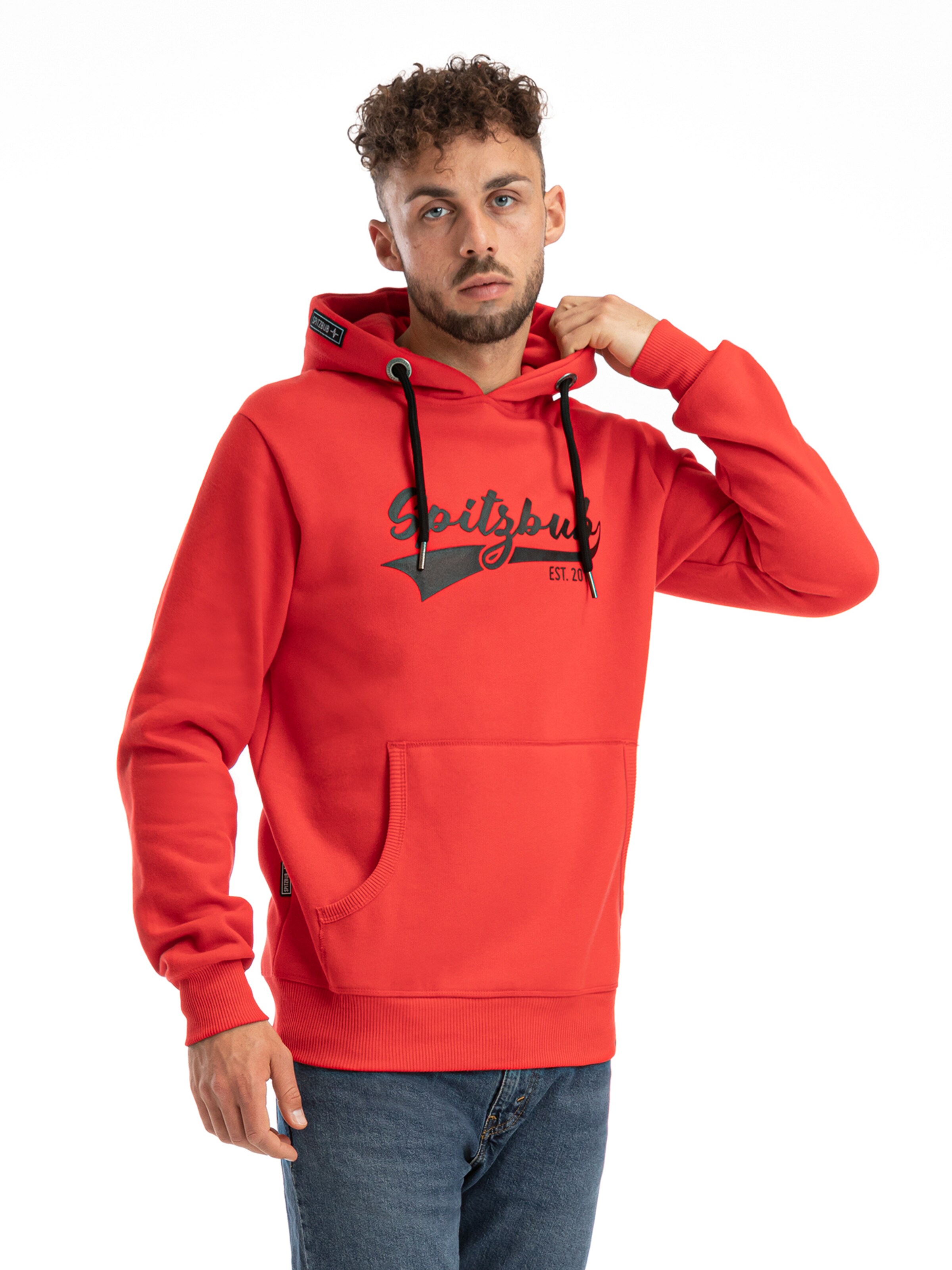 SPITZBUB Sweatshirt 'Anton' in Red: front
